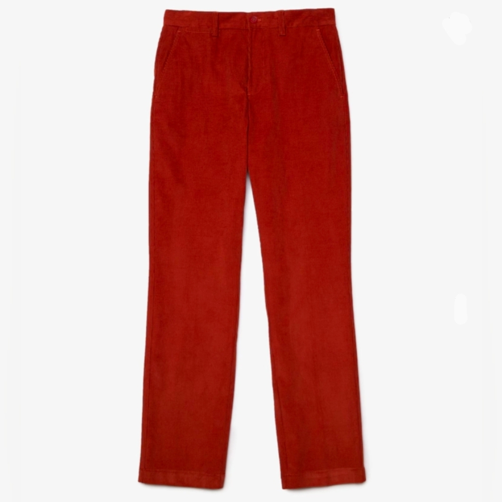 Lacoste Corduroy Chino Pants Size US 42 100% Cotton Copper NEW with tags!